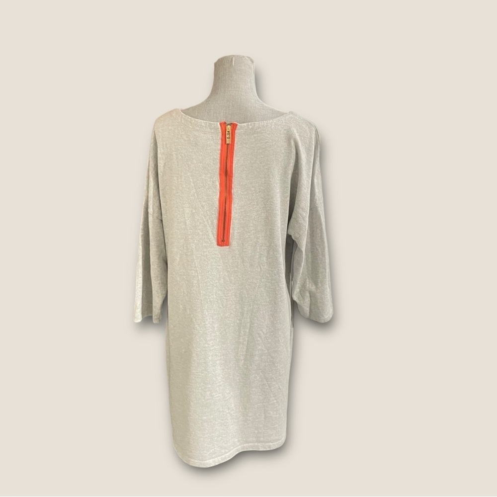 Tommy Hilfiger Gray Casual Tunic Dress Striped Pockets & Back Zipper, Size XL - Picture 4 of 13